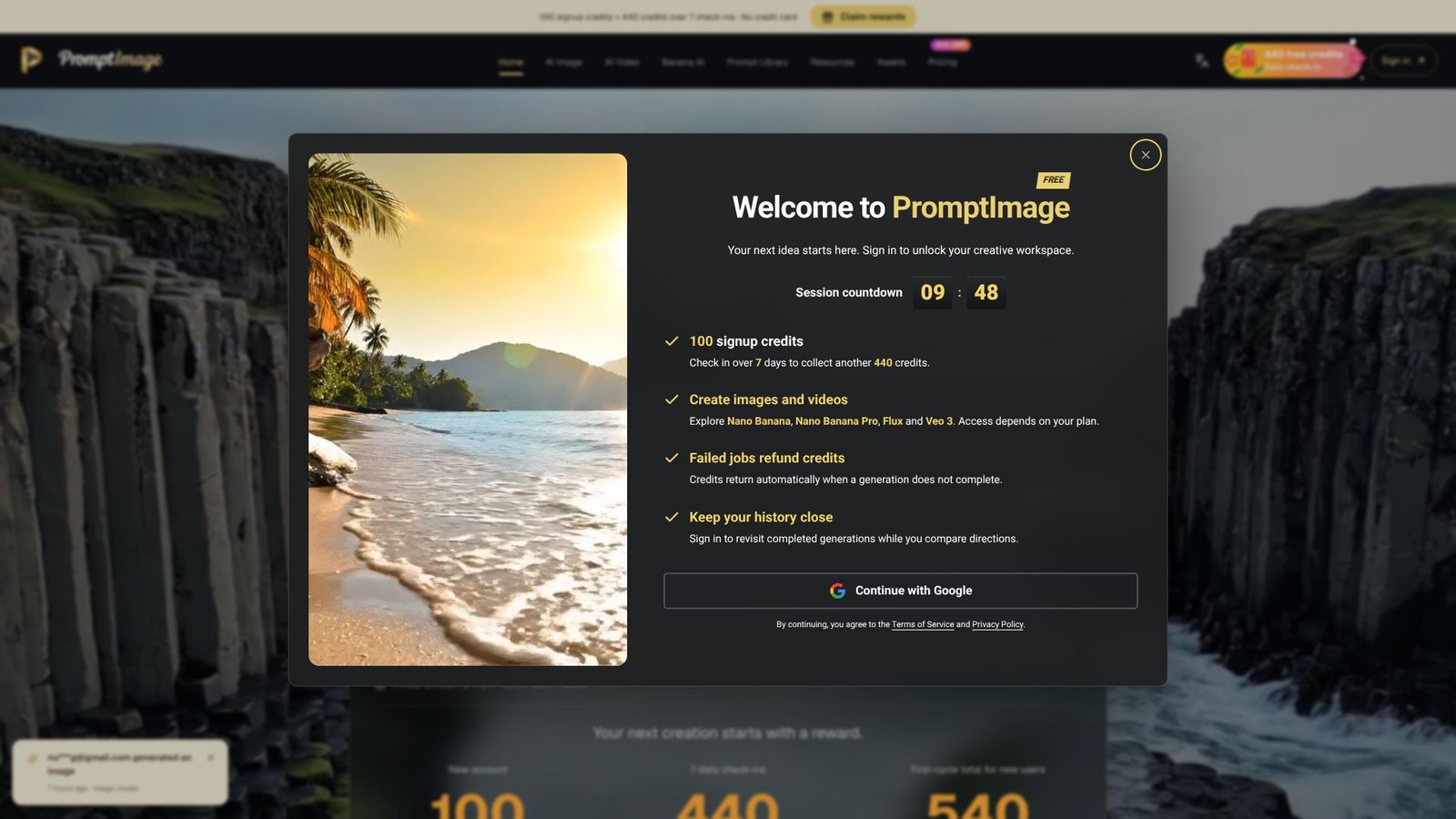 Screenshot: PromptImage