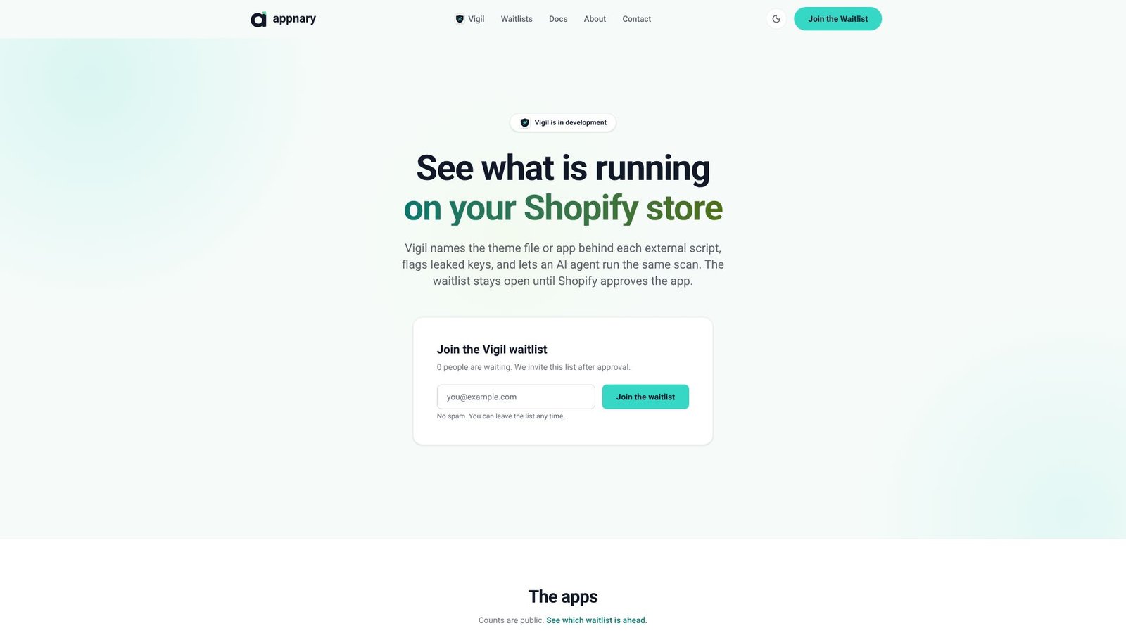 Screenshot: Appnary