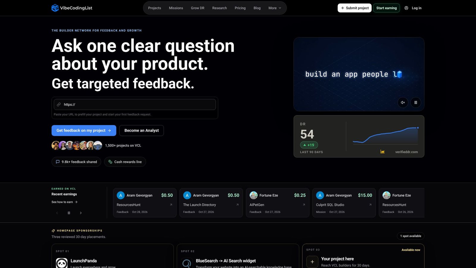 VibeCodingList Screenshot
