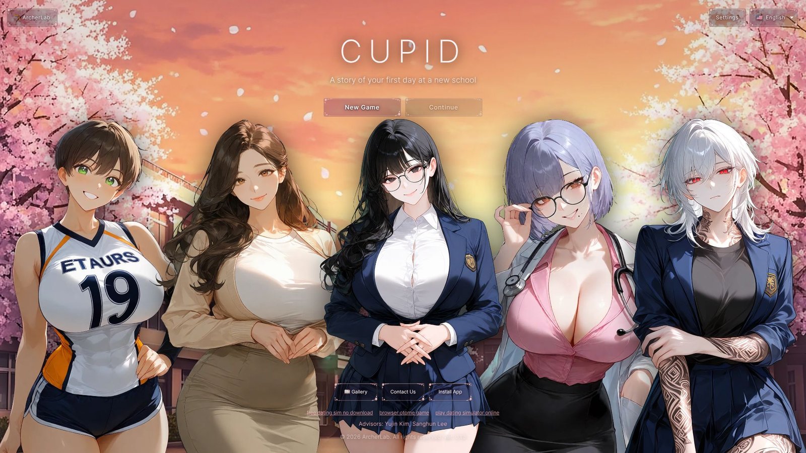 Screenshot: Cupid — AI Romance Visual Novel