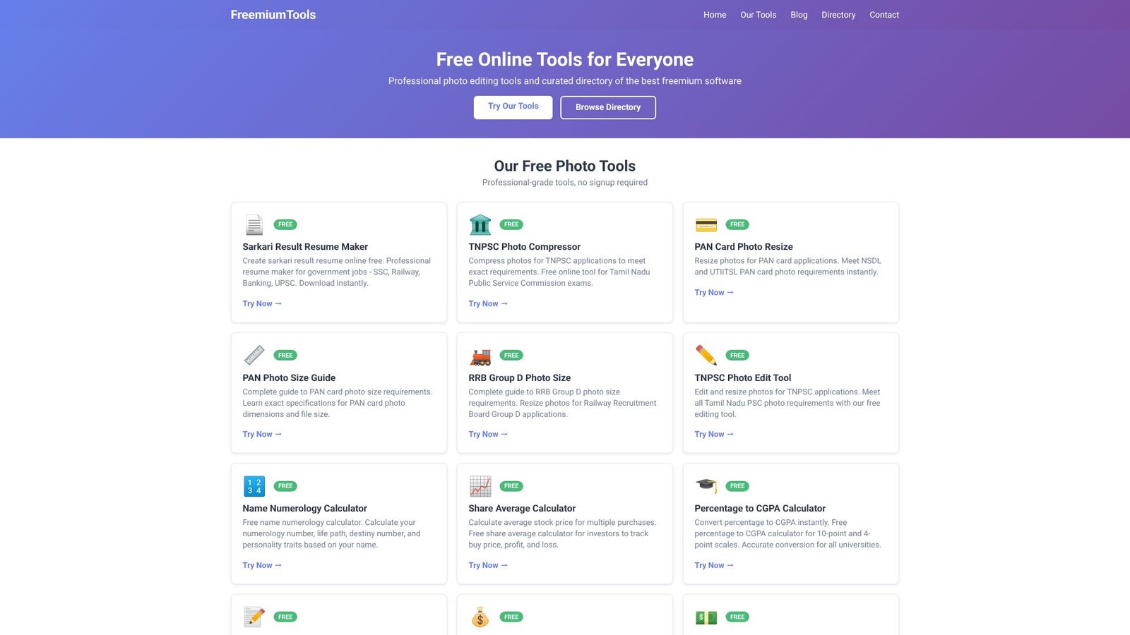 Freemiumtools Screenshot