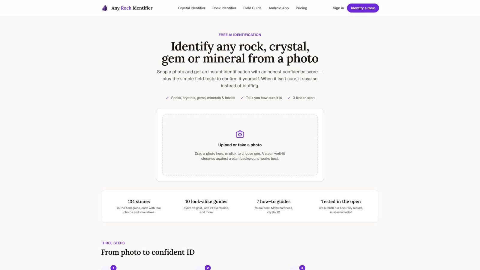 Any Rock Identifier Screenshot