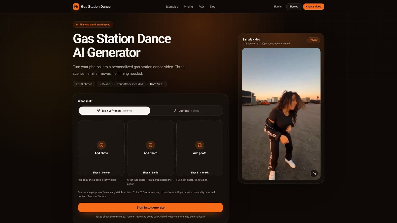 Screenshot: Gas Station Dance AI