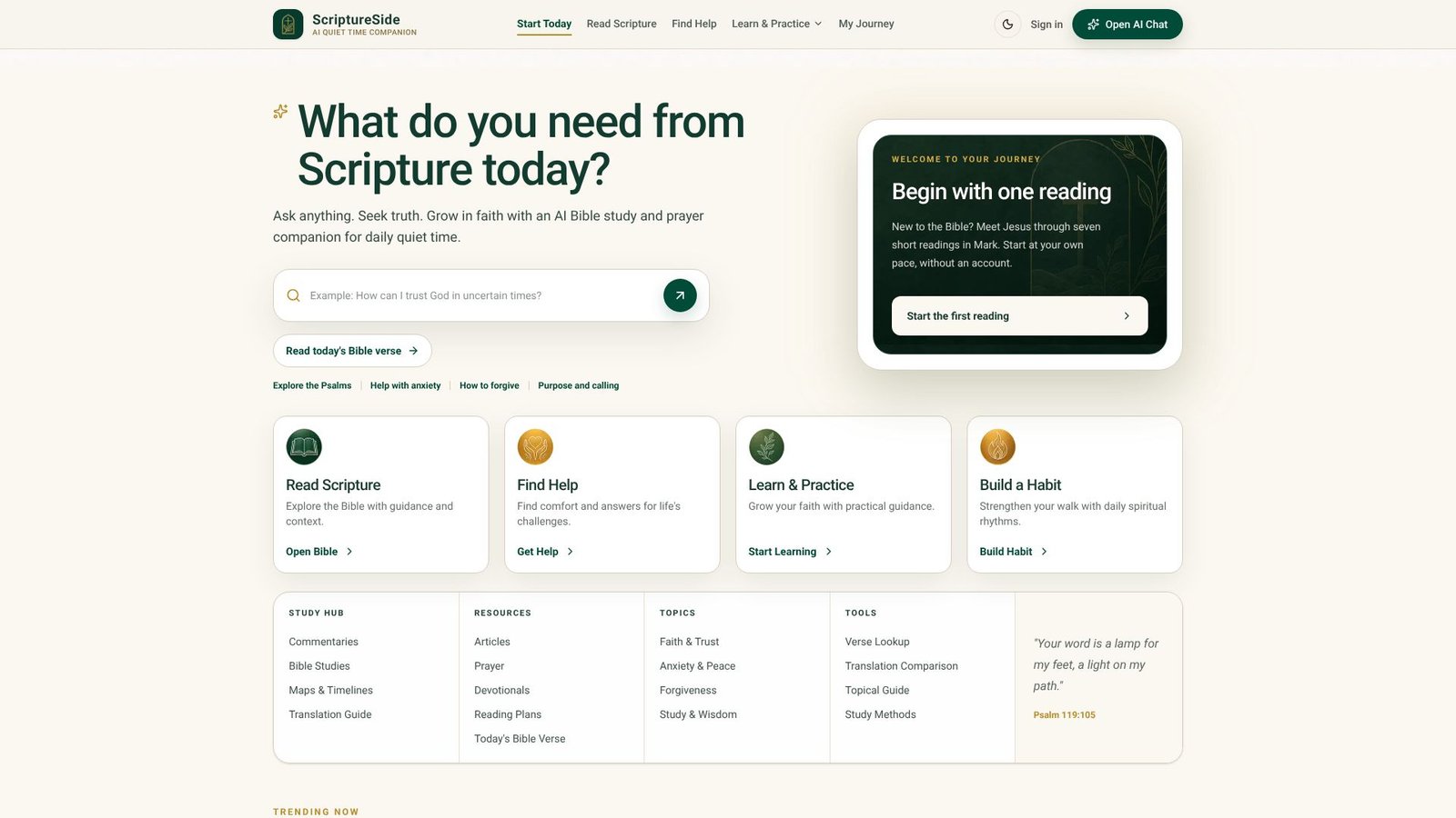 Screenshot: ScriptureSide