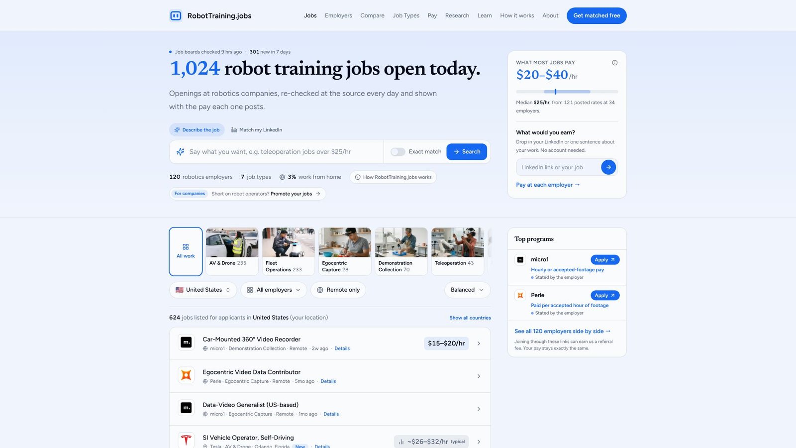 Screenshot: RobotTraining.jobs