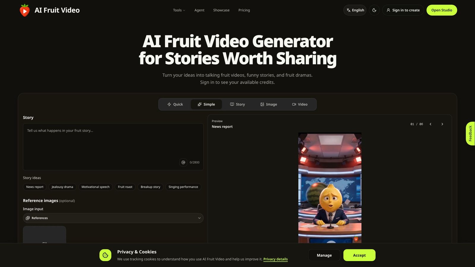 AI Fruit Video Screenshot