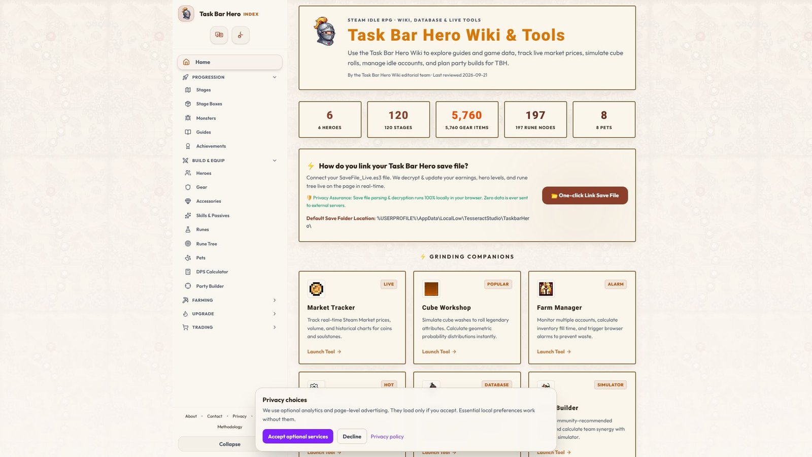 Screenshot: Task Bar Hero Wiki