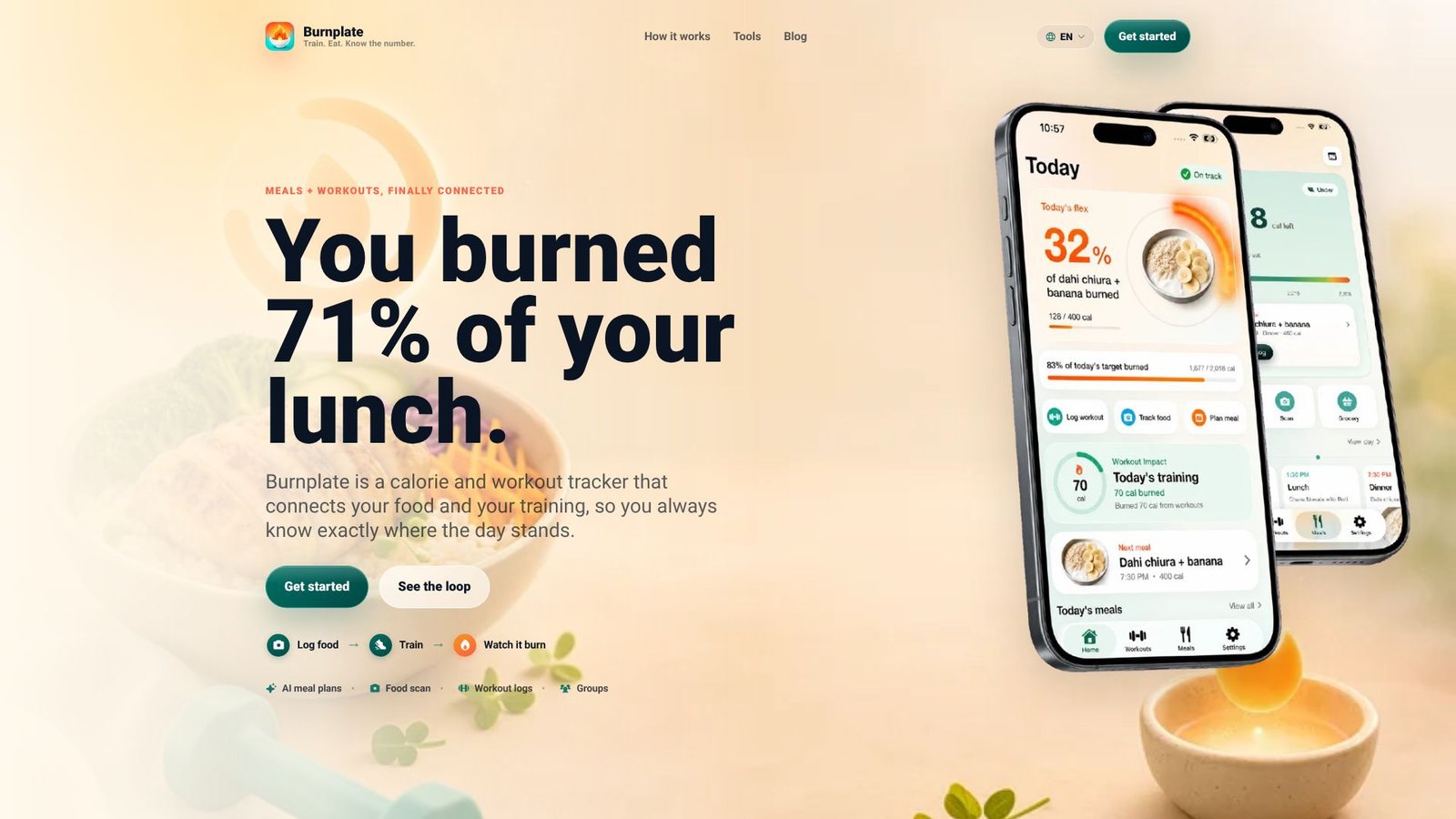Screenshot: Burnplate