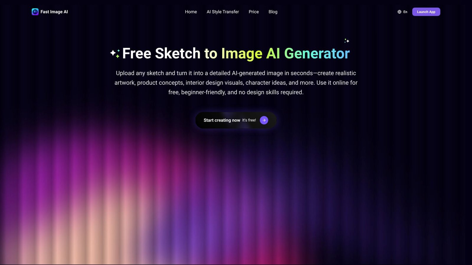 Fast Image AI Sketch to Image Screenshot