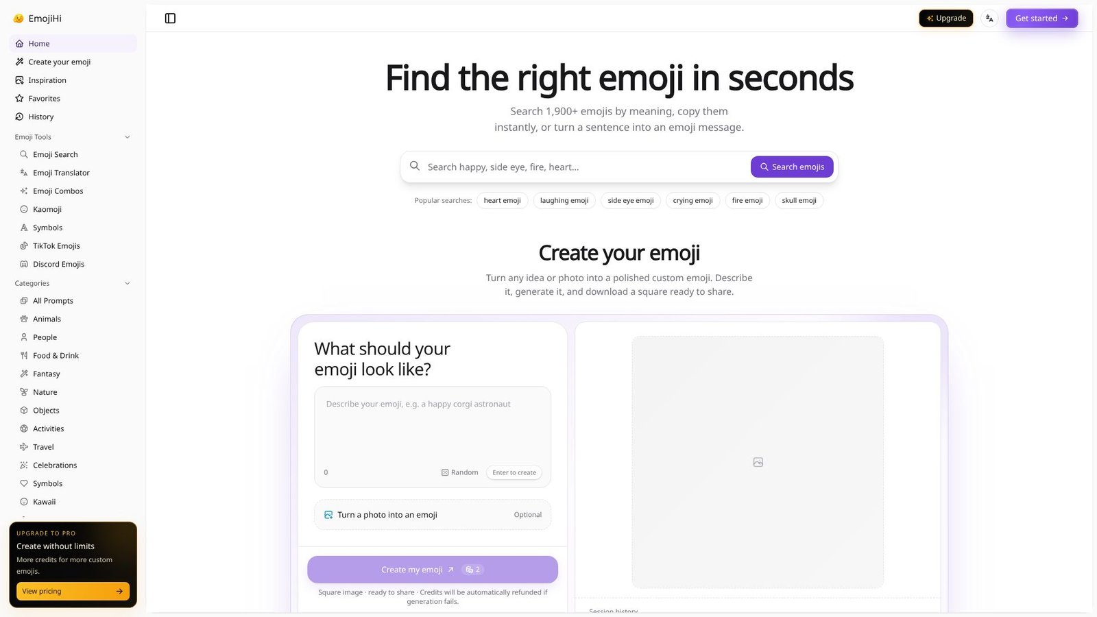 Screenshot: EmojiHi