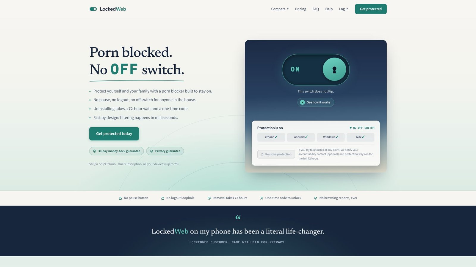Screenshot: LockedWeb.com - Porn Blocker