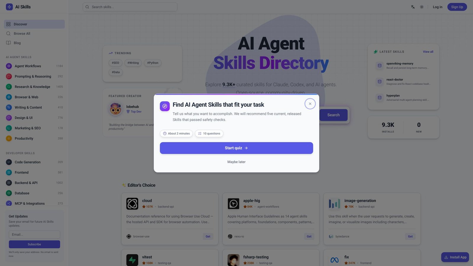 AI Agent Skills Screenshot