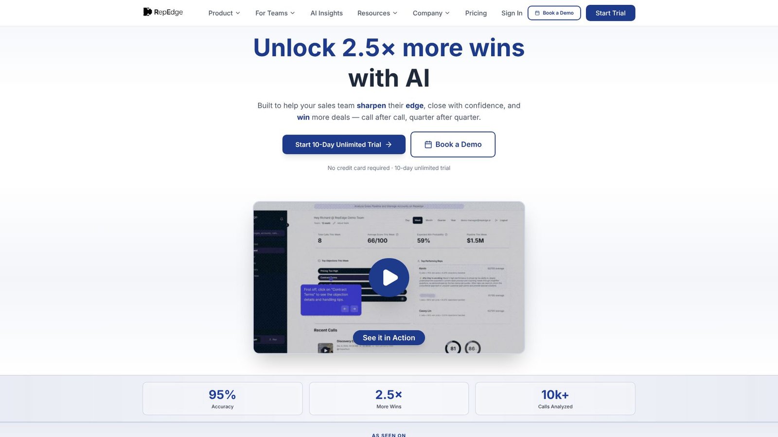 Screenshot: RepEdge AI