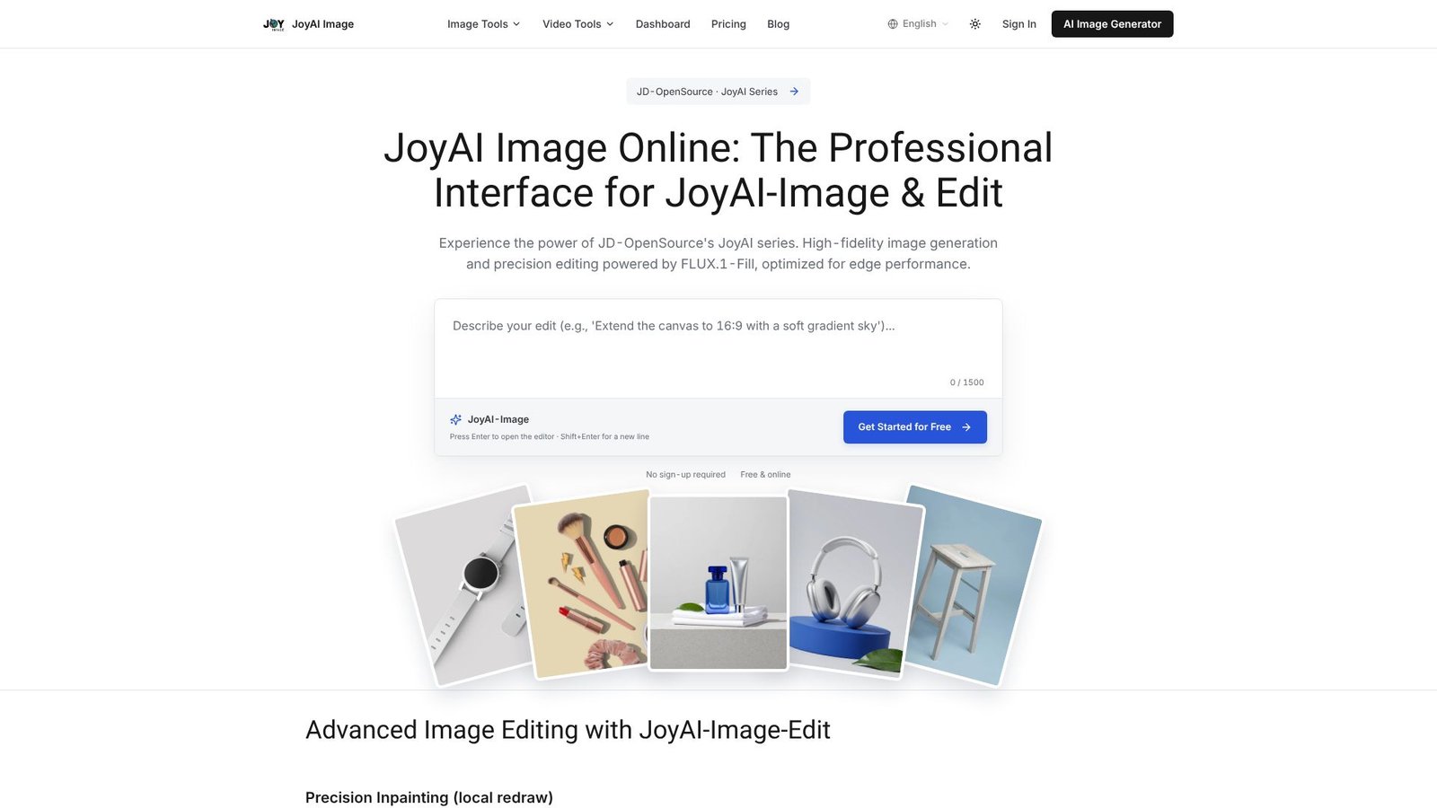 JoyAI Image – Online JoyAI-Image & Edit Screenshot