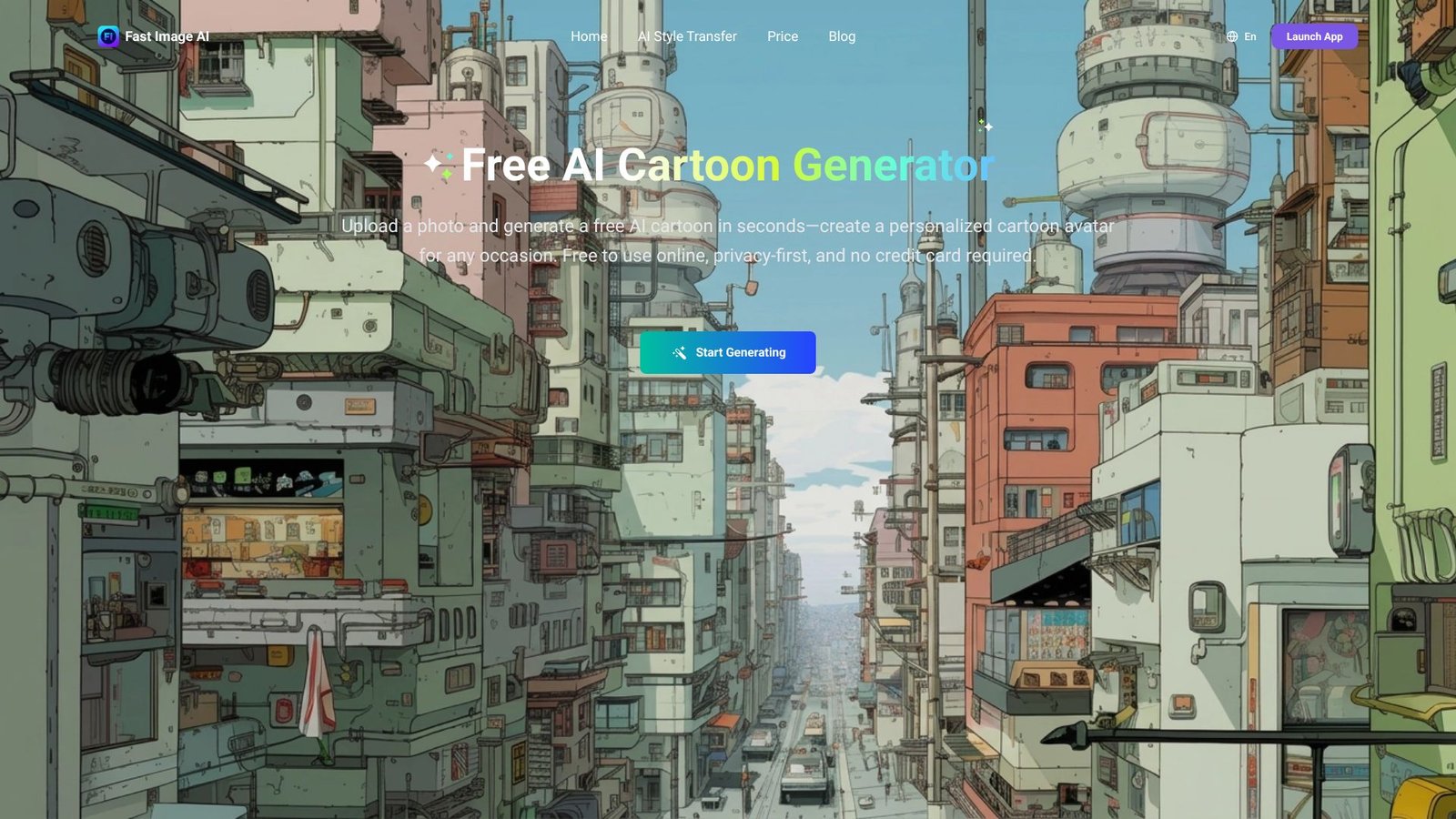 Fast Image AI Cartoon Generator Screenshot