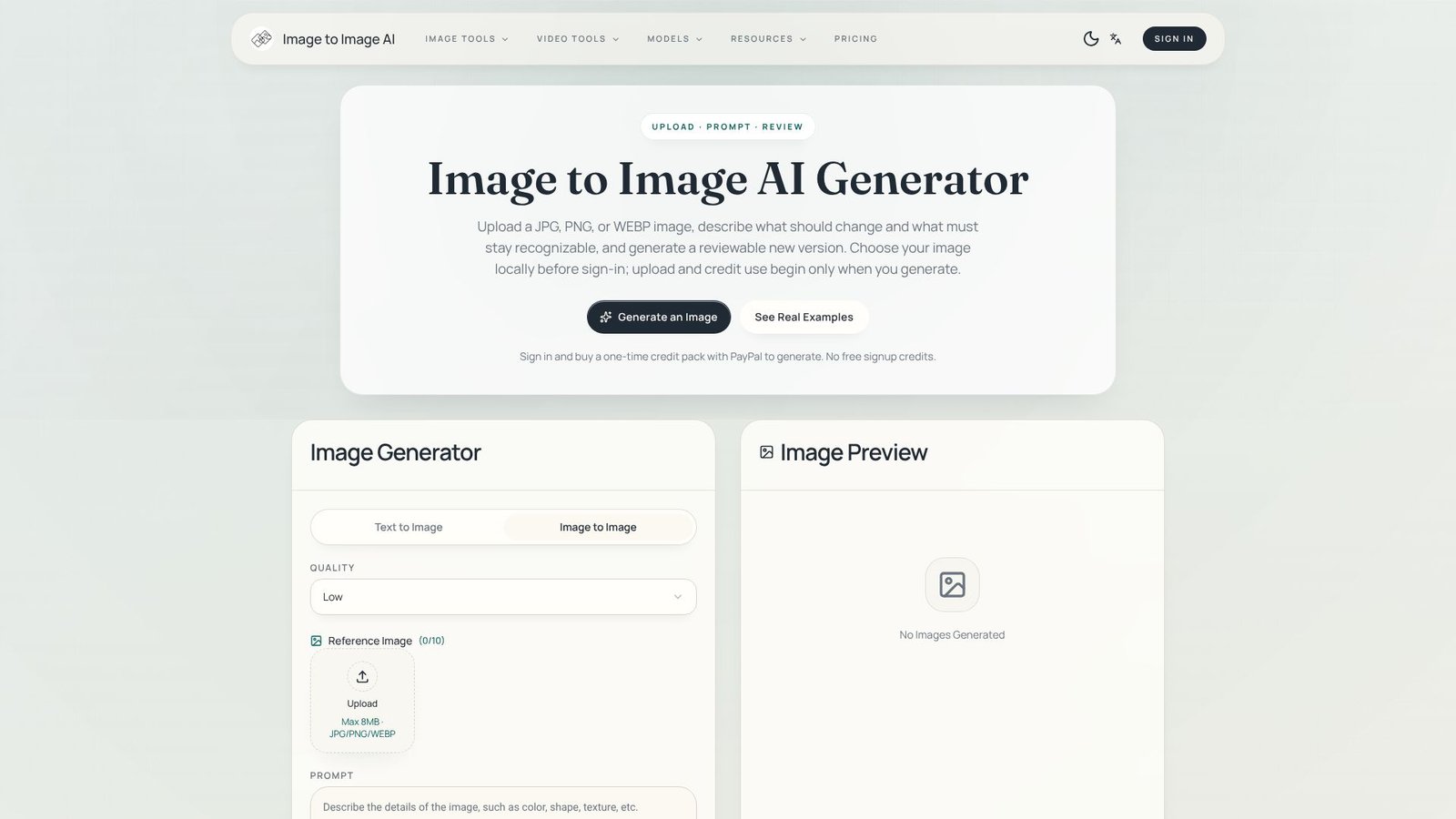Image to Image AI Screenshot