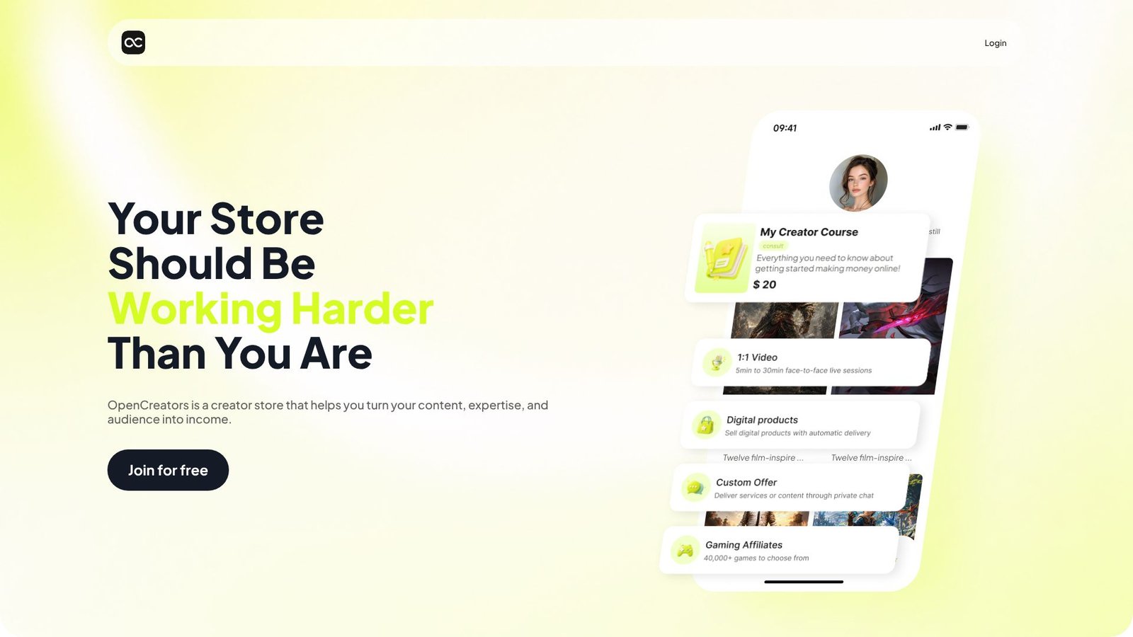 OpenCreators Screenshot