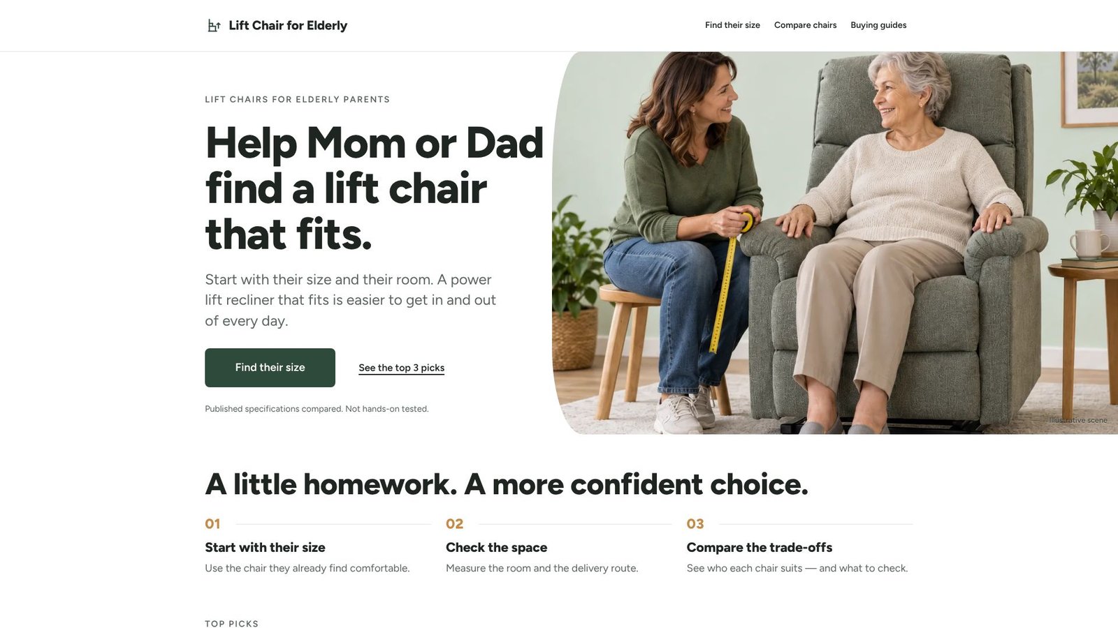 Screenshot: Lift Chair for Elderly