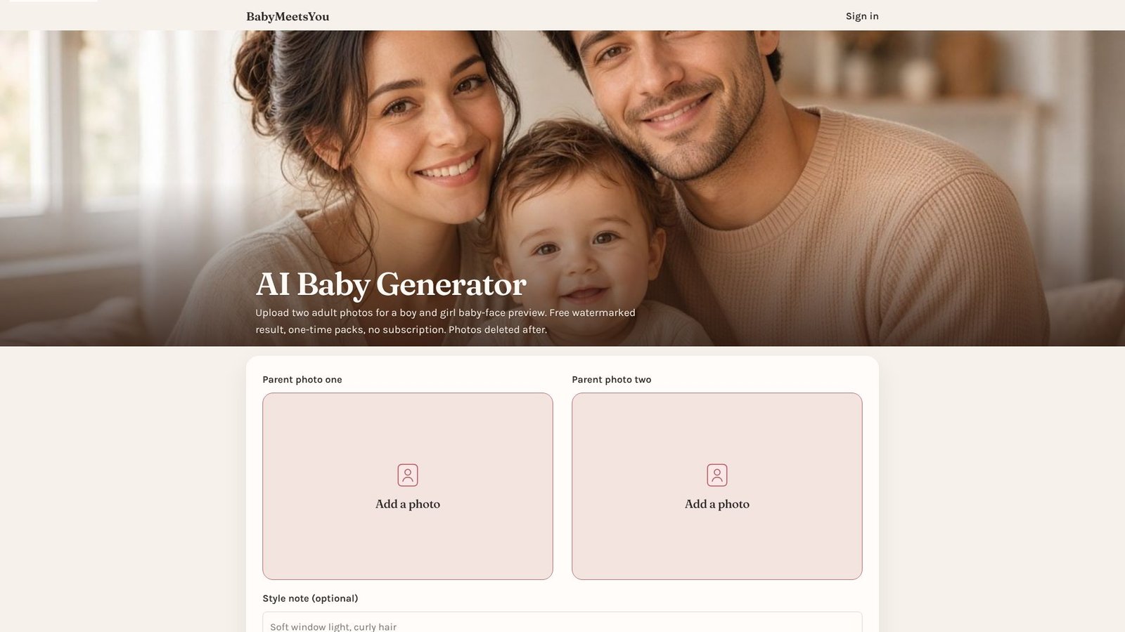 Screenshot: BabyMeetsYou