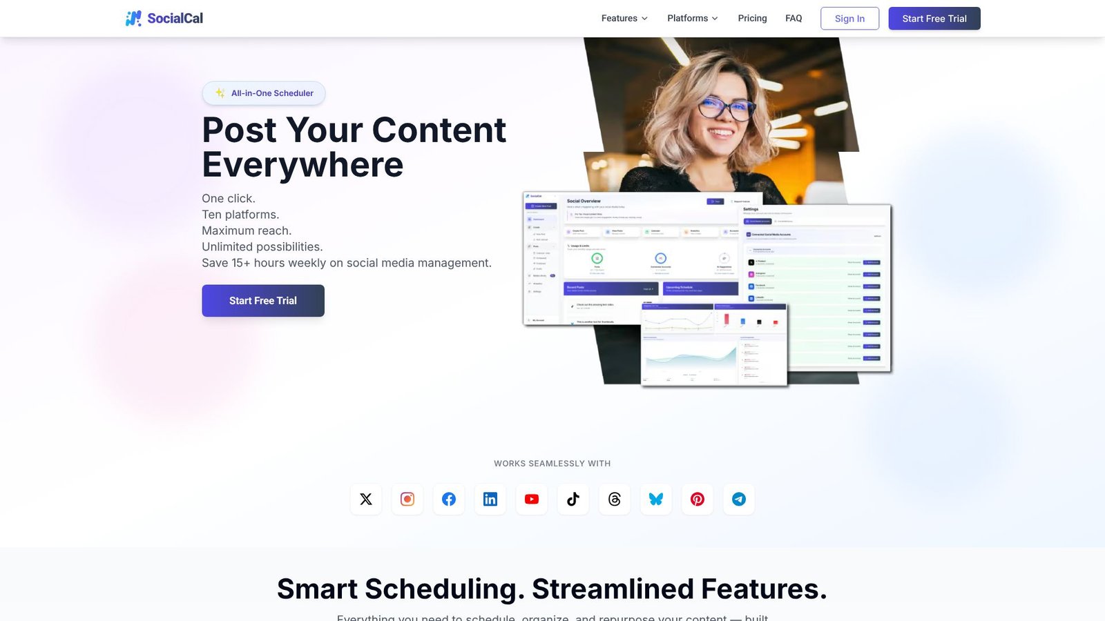 Screenshot: SocialCal