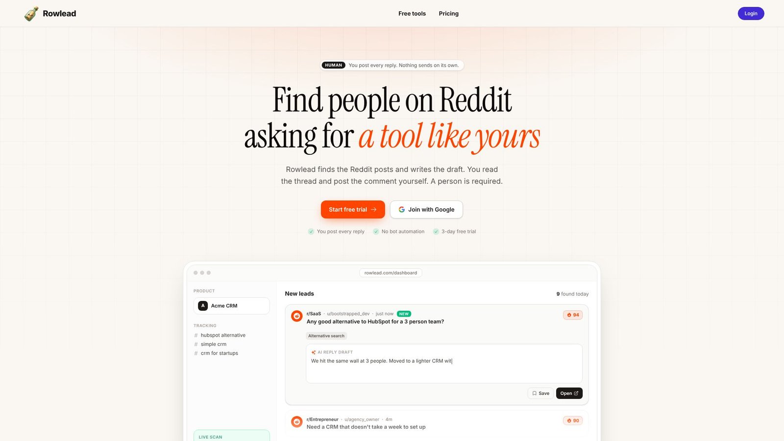 Rowlead Screenshot