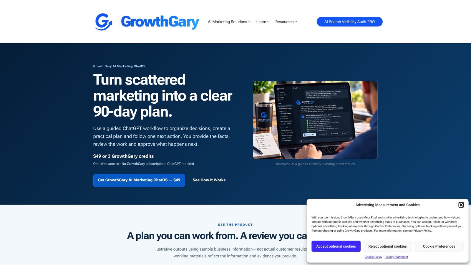 GrowthGary AI Marketing ChatOS Screenshot