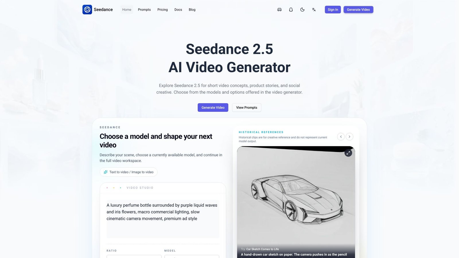 Screenshot: Seedance 2.5