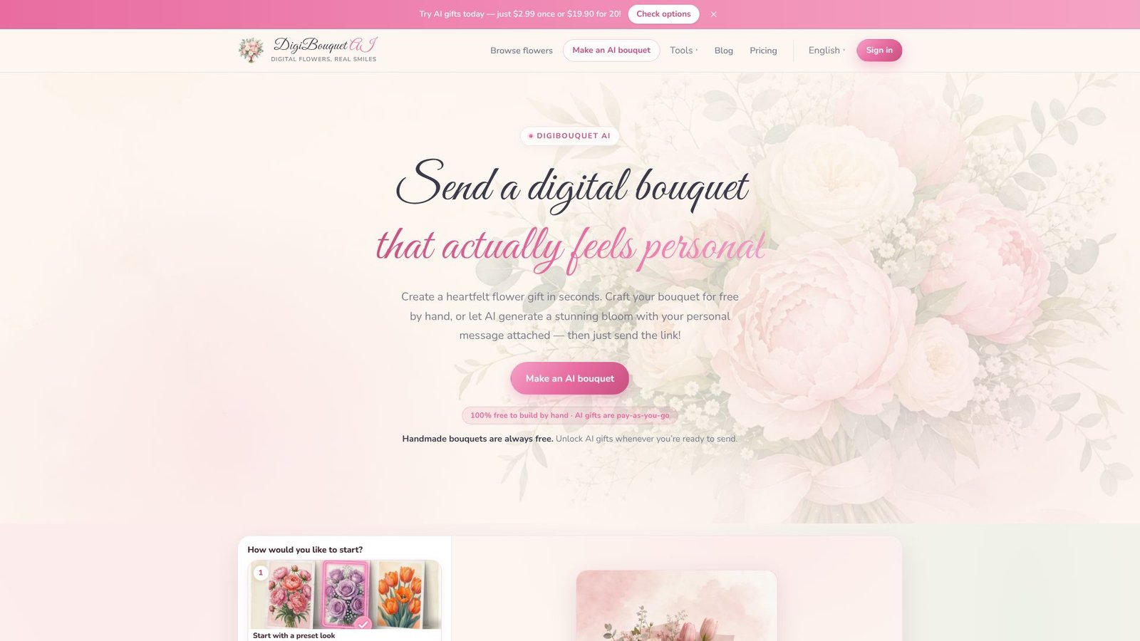 DigiBouquet AI Screenshot