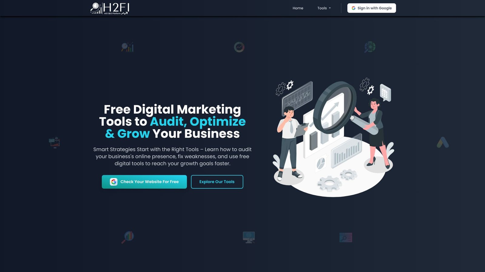 Screenshot: H2Fi - SEO Audit Tool
