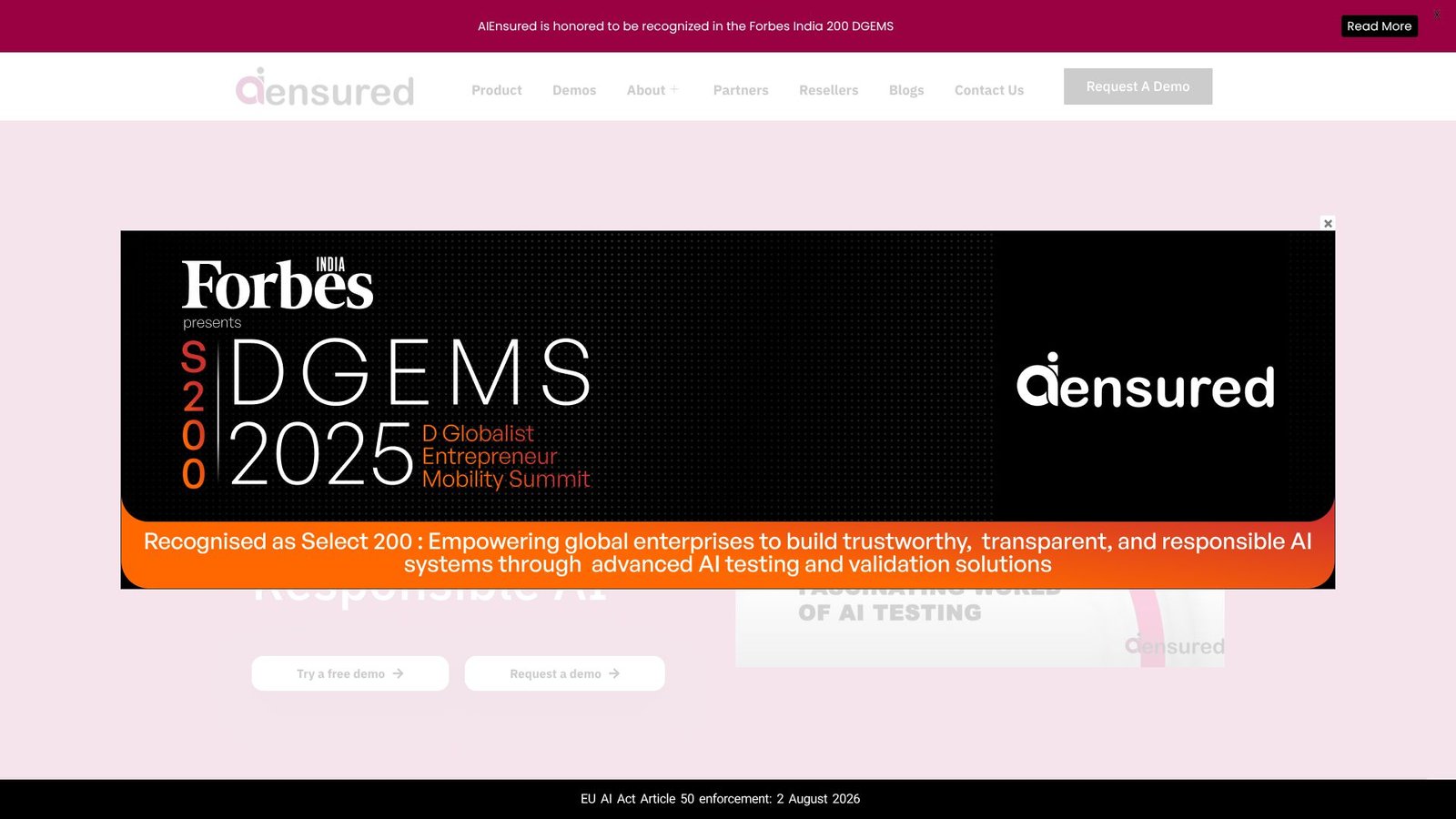 Screenshot: AiEnsured