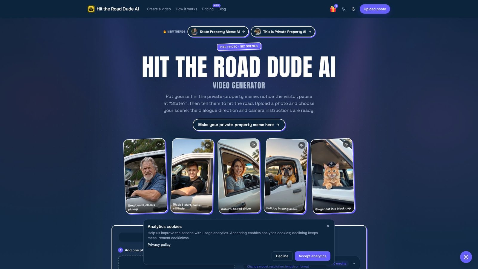 Screenshot: Hit the Road Dude AI