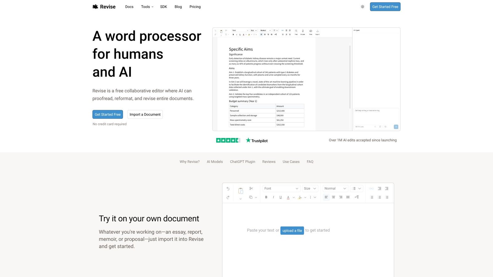Screenshot: Revise