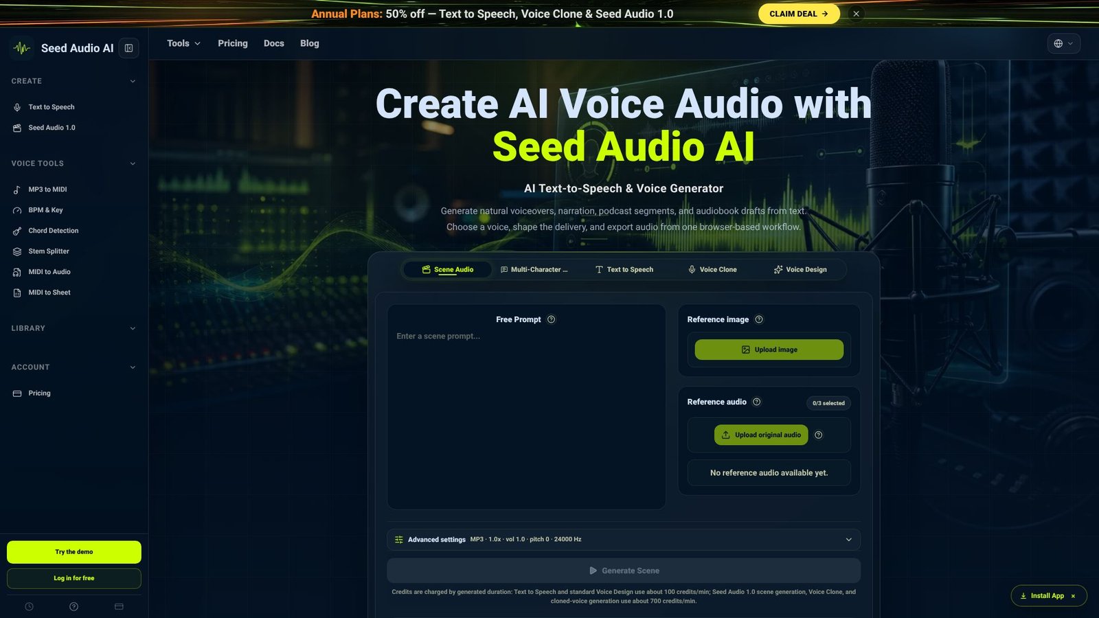 Seed Audio AI Screenshot