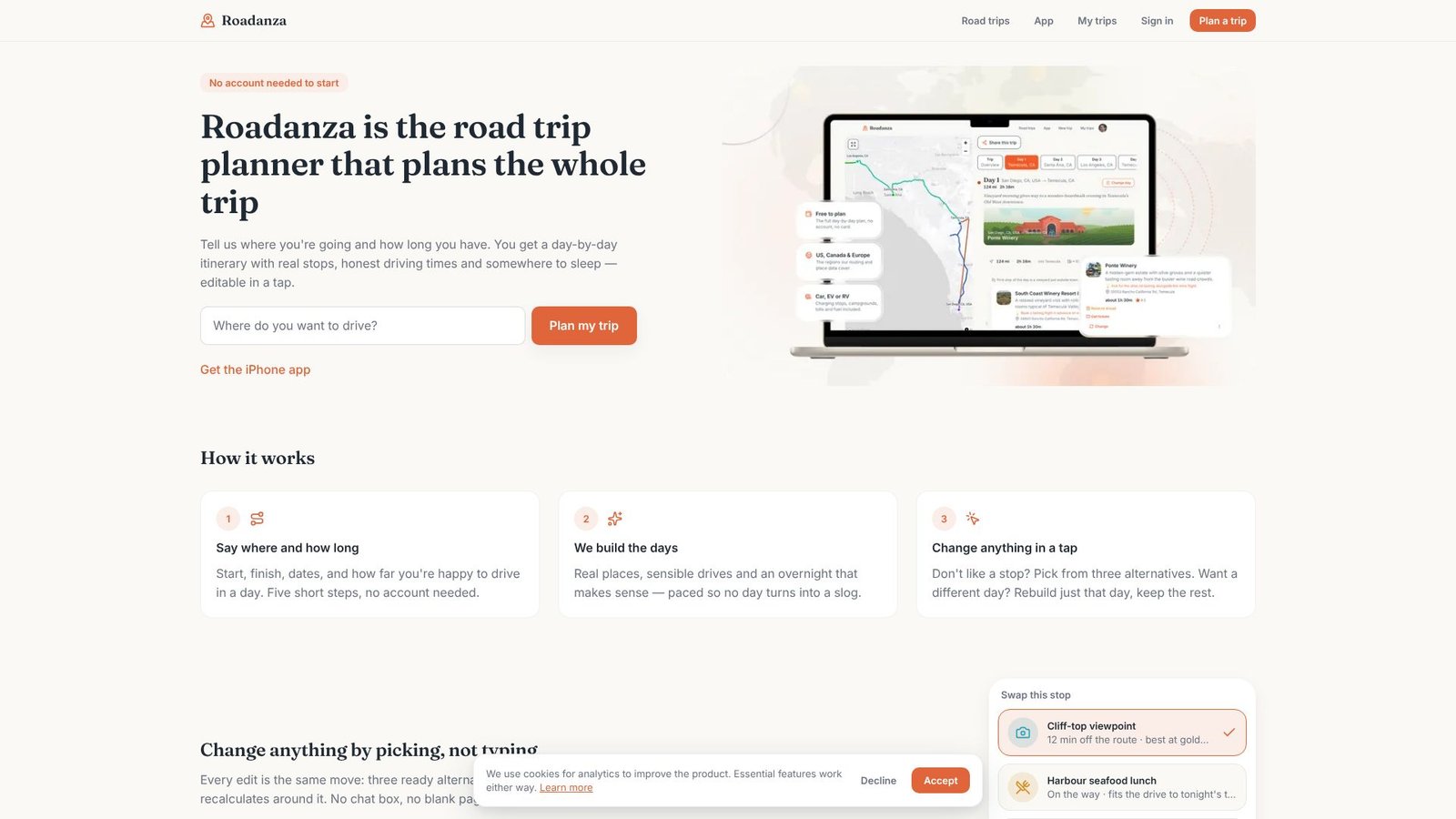 Screenshot: Roadanza