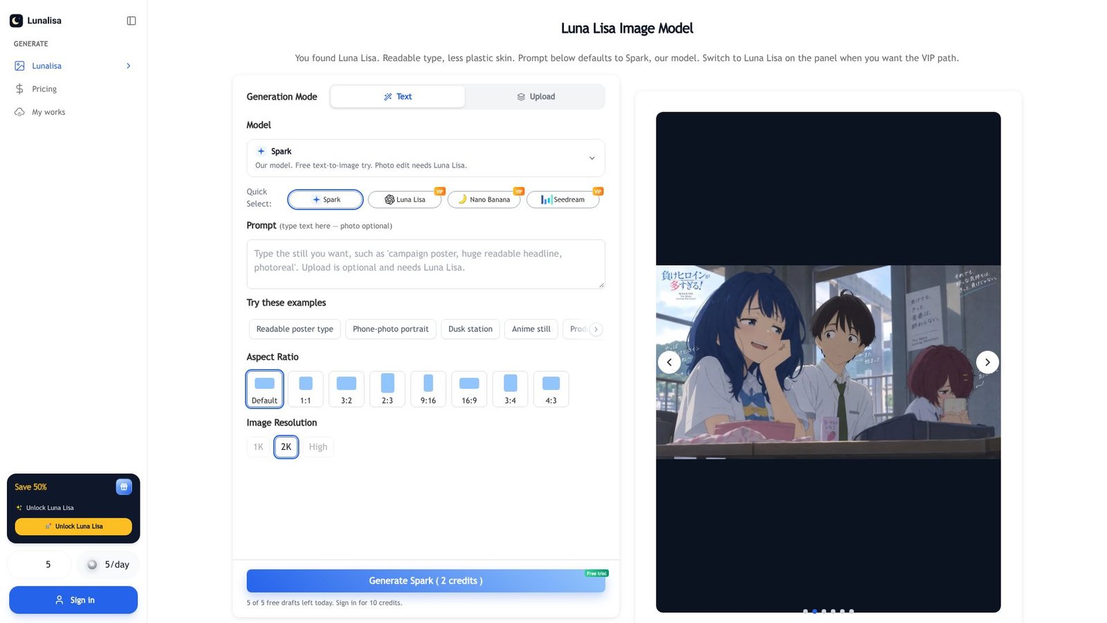 Luna Lisa Screenshot
