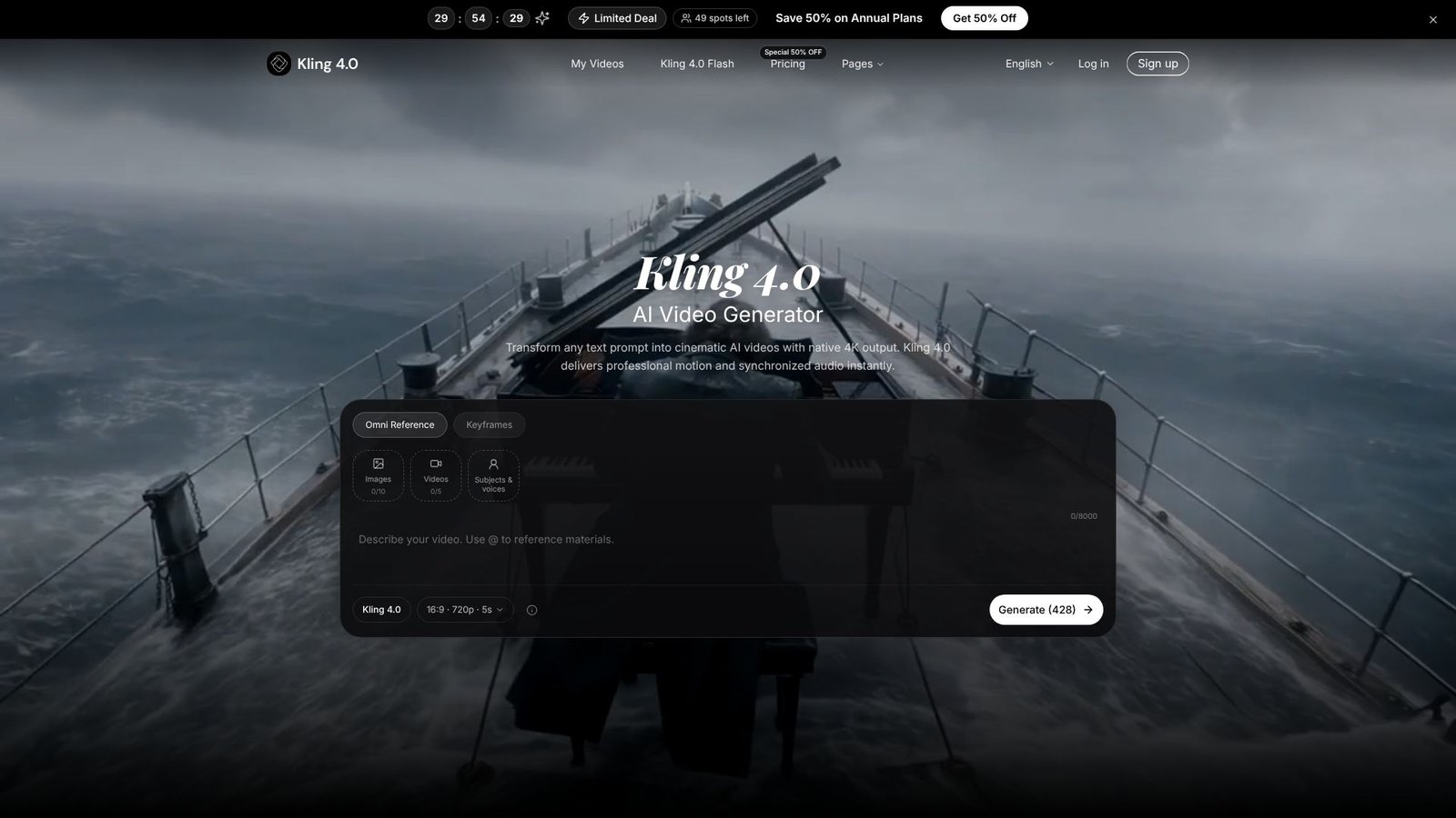 Kling 4.0 Screenshot