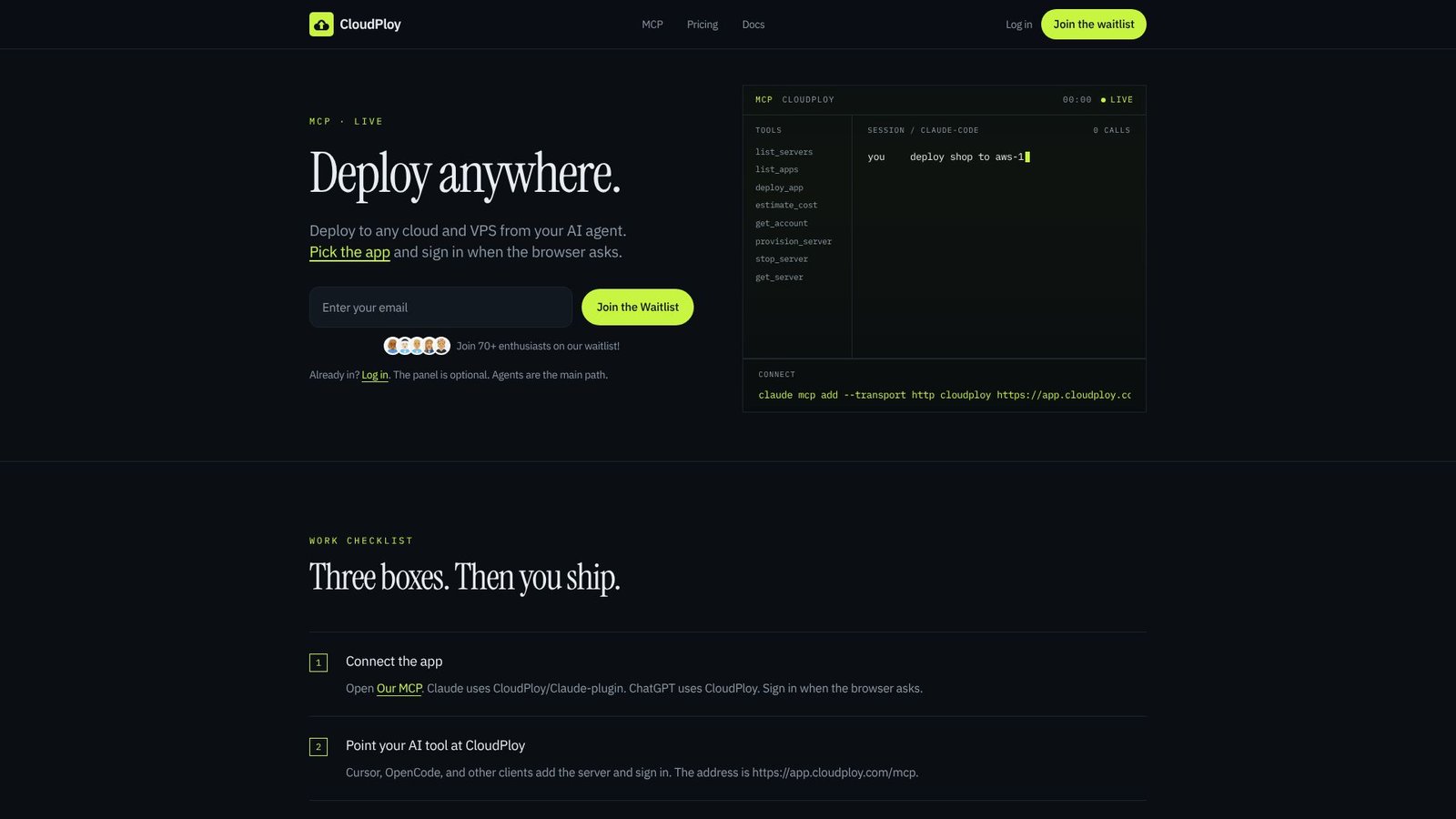 Screenshot: CloudPloy