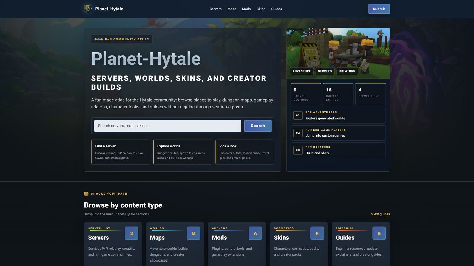 Screenshot: Planet Hytale