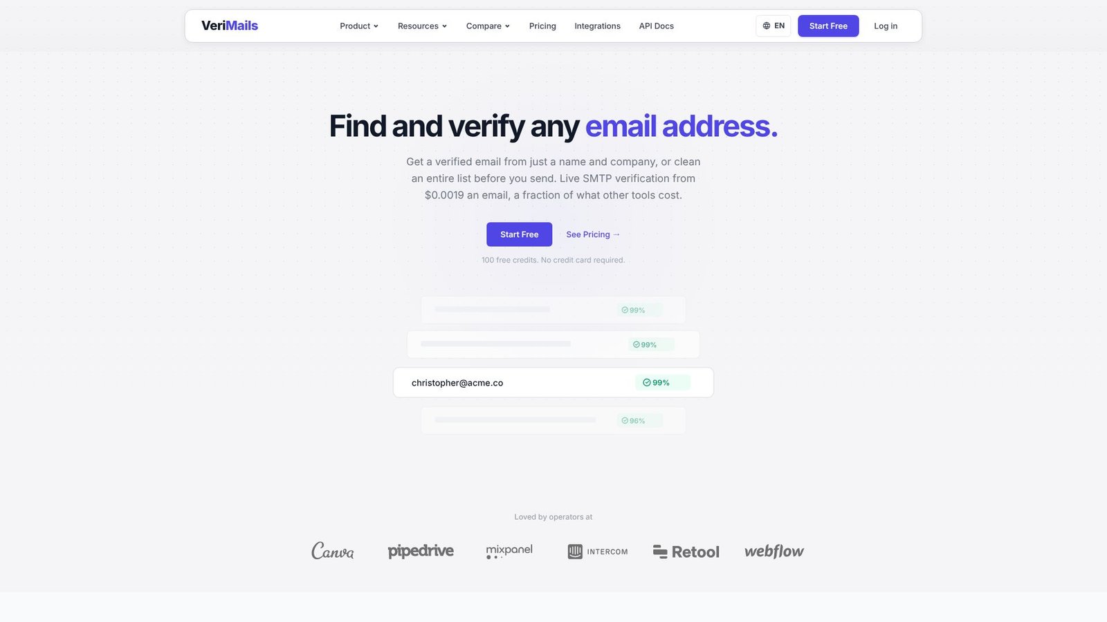 VeriMails Screenshot