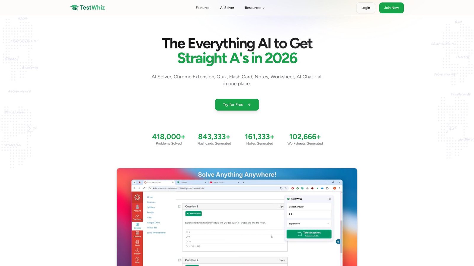 Screenshot: TestWhiz