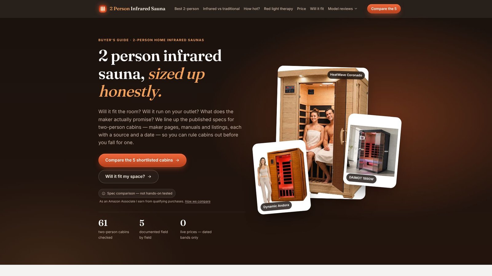 Screenshot: 2 Person Infrared Sauna